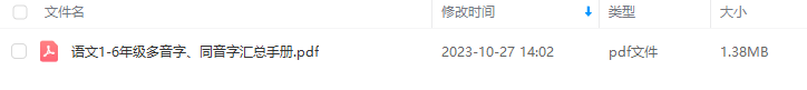 小學(xué)語(yǔ)文1-6年級(jí)多音字、同音字匯總手冊(cè) 高清PDF可打印