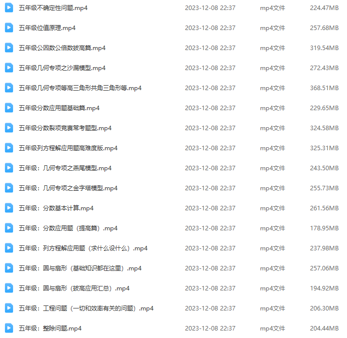小學(xué)1-6年級(jí)奧數(shù)1000題數(shù)學(xué)思維課【視頻】網(wǎng)盤(pán)下載